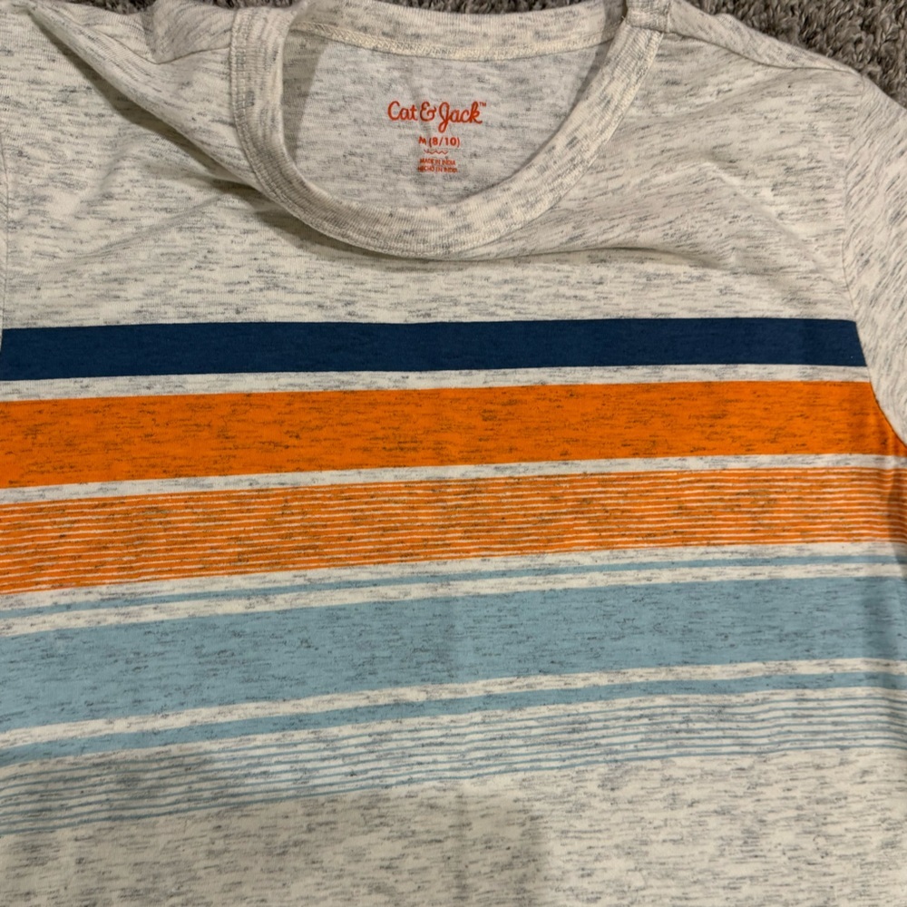 Bundle of 3 Cat & Jack boys striped tshirts, size Medium 10-12 - Picture 5 of 8